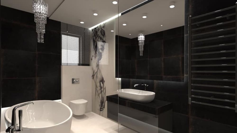 oświetlenie do łazienki w stylu glamour